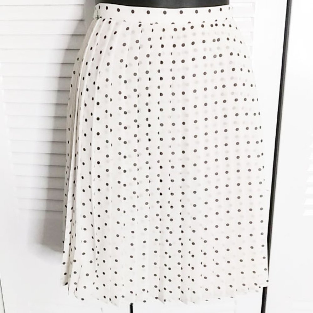 Tommy Hilfiger Polka Dot Lined Pleated Mini Skirt
